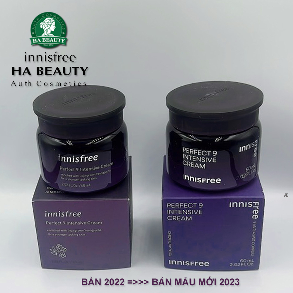 Kem dưỡng chống lão hóa chuyên sâu 9 loại thảo mộc innisfree Perfect 9 Intensive Cream 60 ml