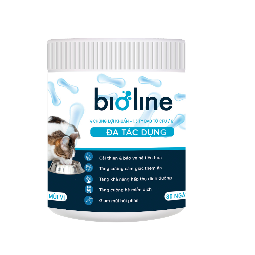 Men vi sinh Bioline cho chó mèo 4 trong 1 siêu tiết kiệm