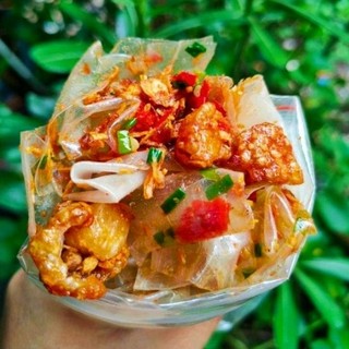 Bánh Tráng Tóp Mỡ phơi sương sa tế hành phi thơm giòn ăn vặt siêu hót