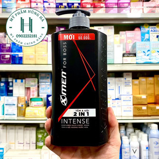 Dầu tắm gội 2 trong 1 Xmen For Boss Intense, sữa tắm gội nước hoa nam cao cấp Xmen Perfumed Hair & Body Wash 650ml