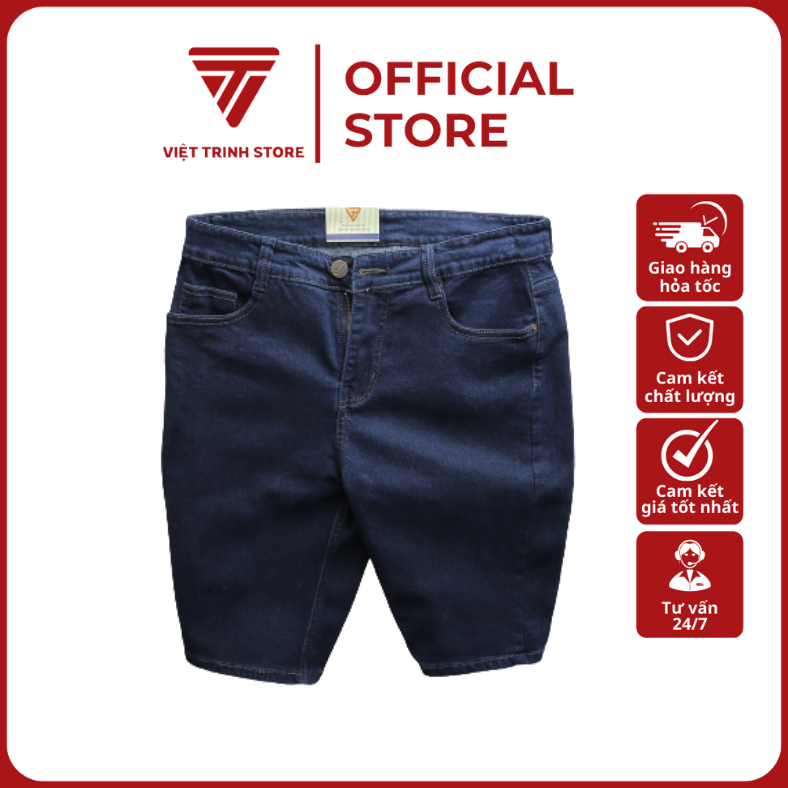 Quần Short Jean Nam Trung Niên Đẹp Chất Liệu Tốt, Quần Đùi Túi Ngang Nam Chất Jean Bò Co Giãn Trẻ Trung