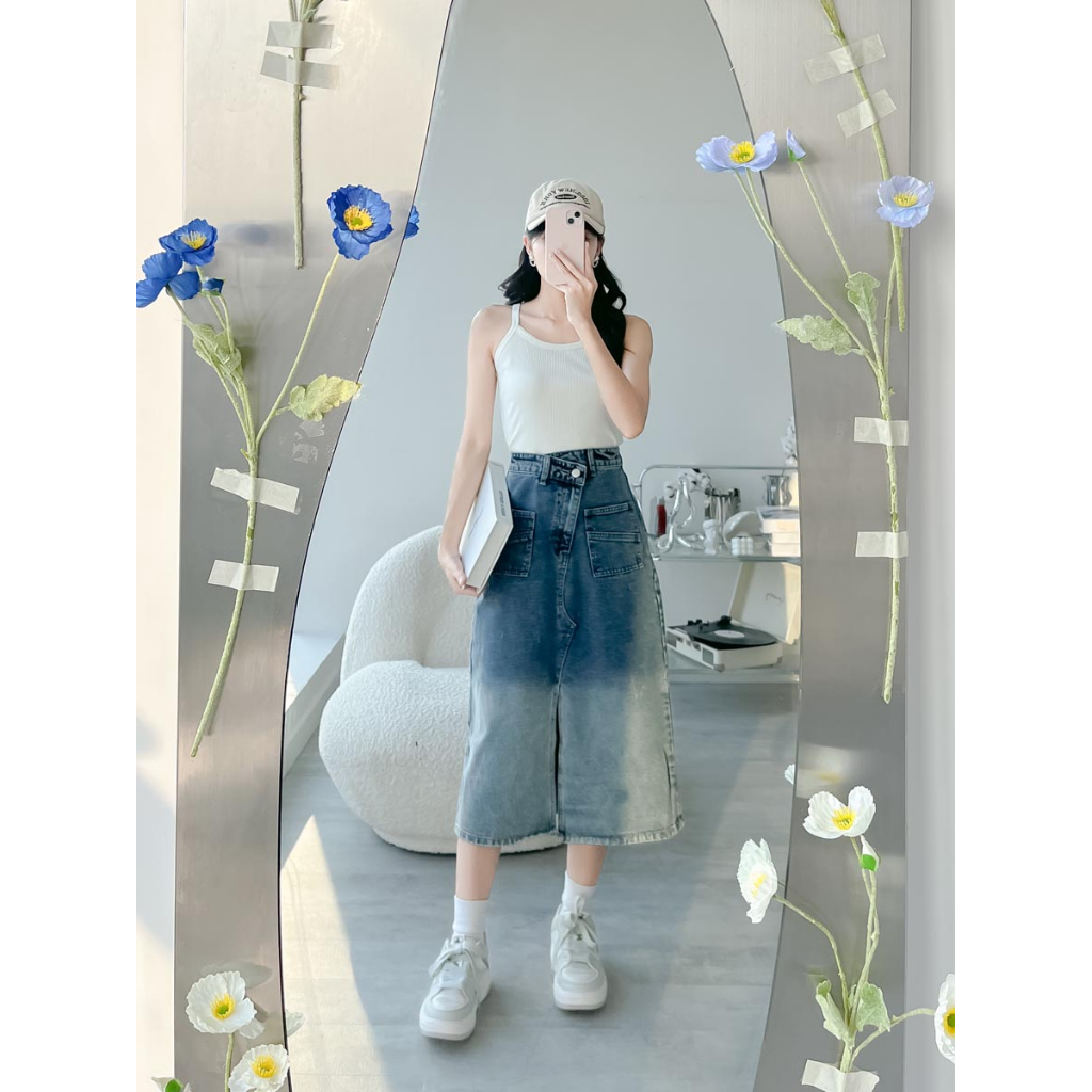 Áo dây form vừa cơ bản thời trang GAGO màu đen GA4323 trắng GA4322