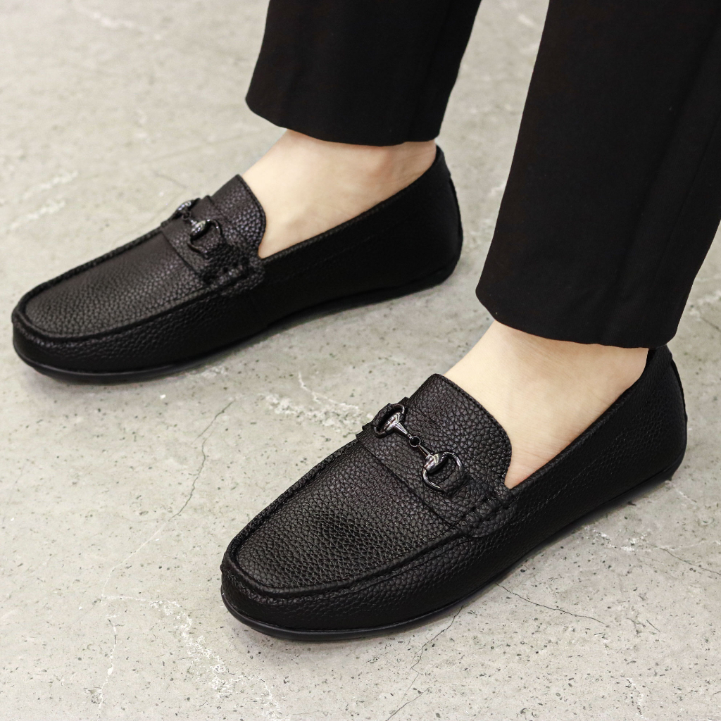 Giày Mọi Nam Da Lì Đế Khâu Cực Bền Bỉ, Da Siêu Mềm Mã M031