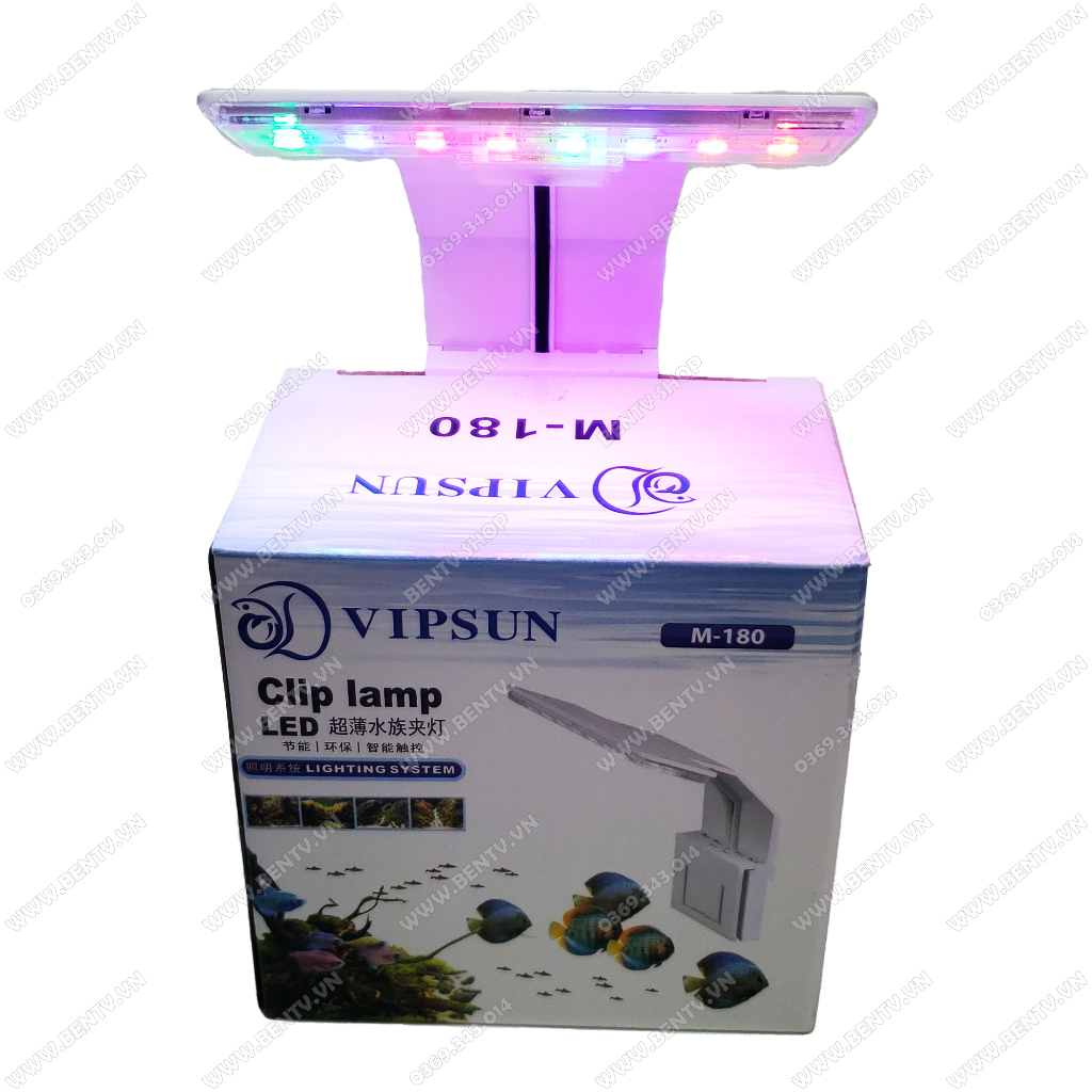 Đèn LED Kẹp Đổi Màu M-180 M-280 Dùng Cho Hồ Thủy Sinh Để Bàn