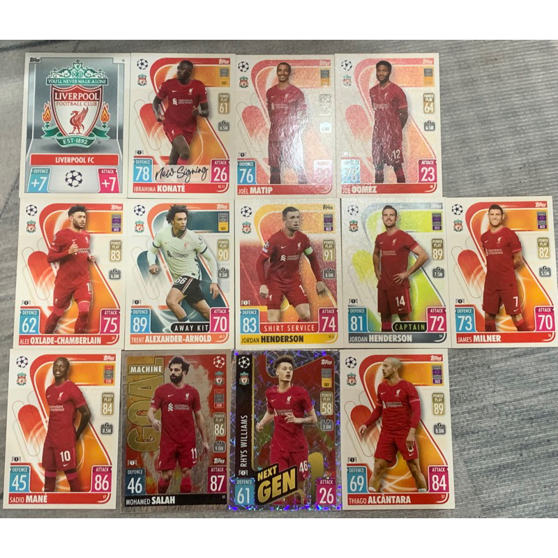 Thẻ Match Attax 21/22 Liverpool