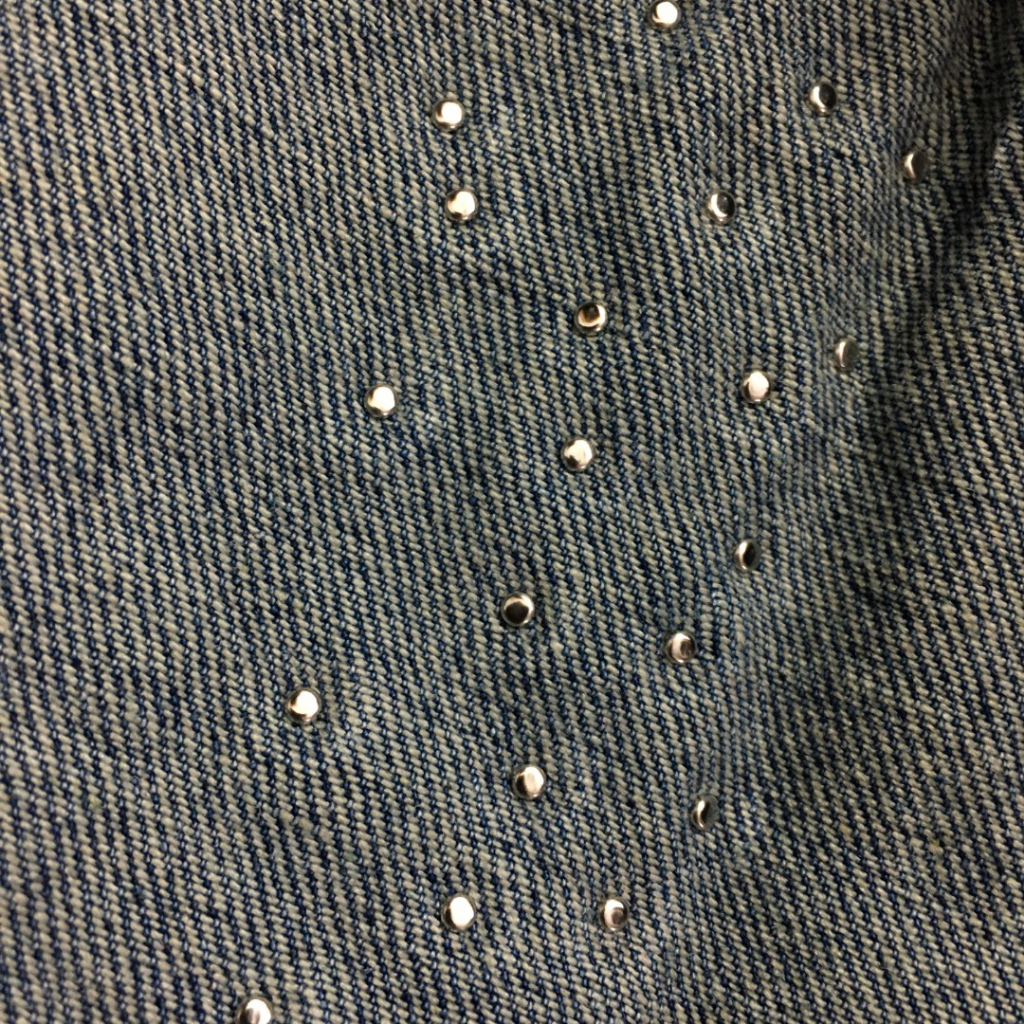 Áo khoác denim nữ  freesize Dolce&Gabbana D&G đinh tán đính đá