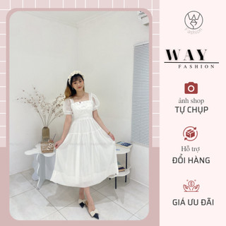 Váy thiết kế 𝐖𝐀𝐘𝐅𝐀𝐒𝐇𝐈𝐎𝐍 form váy dài bồng bềnh tựa princess chất vải tơ mềm mại, thiết kế rúm ngực siêu xinh