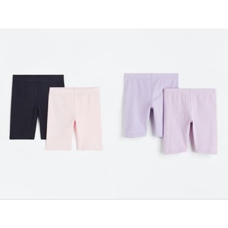 Set 2 quần legging đùi cotton bé gái
