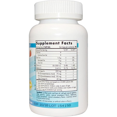 Viên Ngậm  Nordic Naturals Children's Bổ Sung DHA, Ngôn Ngữ, Trí Nhớ, Vóc Dáng, Đề Kháng, Thị Lực 180 Viên