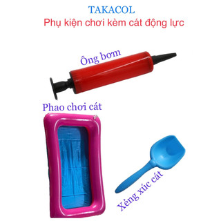 Phao , bể phao chơi, ống bơm phao/ bơm bong bóng, xẻng xúc cát động lực + Tặng 5 khuôn chơi cát động lực cho bé chơi sạc