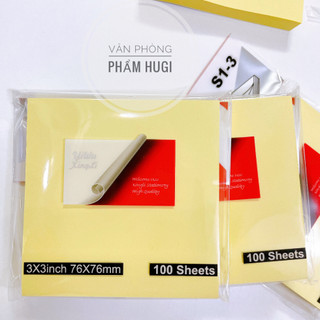 Giấy note vàng hình vuông (76x76mm) xấp gồm 100 tờ