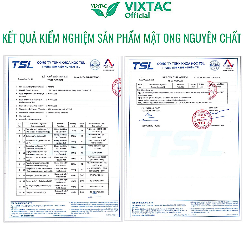 Mật ong sạch nguyên chất hoa cà phê VIXTAC ORGANIC 100ml