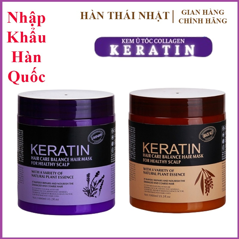 Ủ Tóc Keratin [ HÀN QUỐC ] Kem ủ tóc collagen keratin màu tím và nâu
