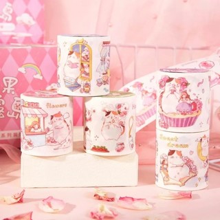 Chiết washi tape mèo và bé gái dễ thương