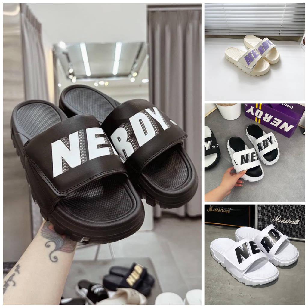 Dép nam nữ quai ngang Nerdy (Chính Hãng) hàng cao cấp 4 phân , Dép hót quai dán mẫu mới kiểu dáng ph