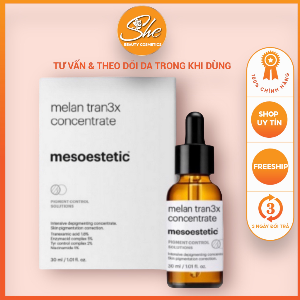 Serum giảm nám chuyên sâu Mesoestetic Melan Tran3x Concentrate 30ml