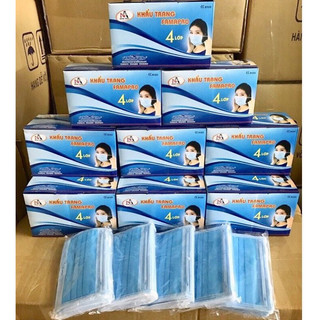 [Chính Hãng] Hộp 50 cái Khẩu trang y tế Famapro 4 lớp Xanh - Nam Anh Pro
