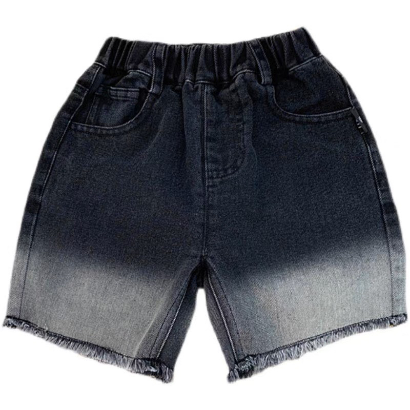 Quần sooc jeans thiết kế xịt thời trang tua gấu cho bé trai  SHOP BÔM BÔM KIDS