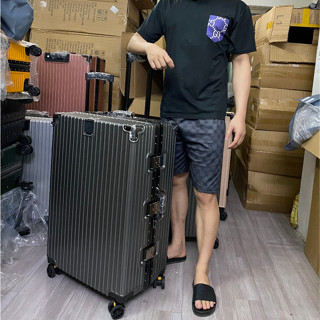 Vali khung nhôm khoá sập size 20, 24, 29 inch bịt góc nhôm chống va đập cao cấp