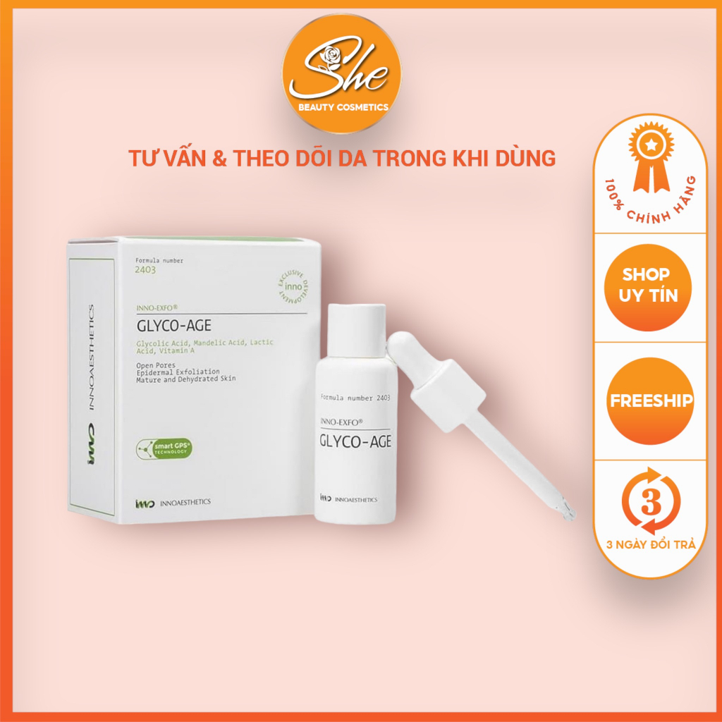 Innoaesthetics - GLYCO-AGE SERUM CẢI THIỆN TÌNH TRẠNG DA KHÔ ĐỔ DẦU VÀ LÃO HÓA