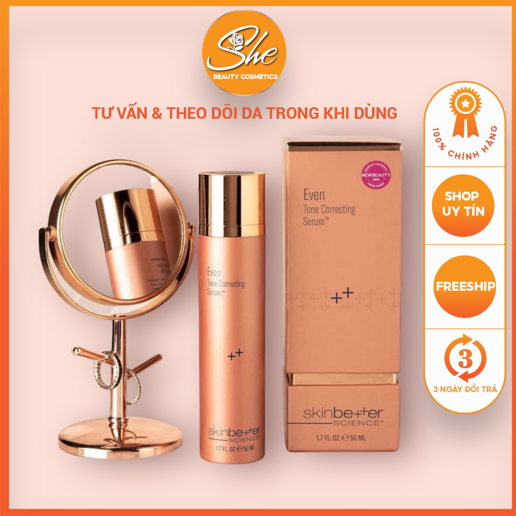 Serum Giảm-Nám, Tàn-Nhang, Sáng Da 𝗦𝗸𝗶𝗻𝗕𝗲𝘁𝘁𝗲𝗿 𝐒𝐜𝐢𝐞𝐧𝐜𝐞 𝐄𝐯𝐞𝐧 𝐓𝐨𝐧𝐞 𝐂𝐨𝐫𝐫𝐞𝐜𝐭𝐢𝐧𝐠 50ml