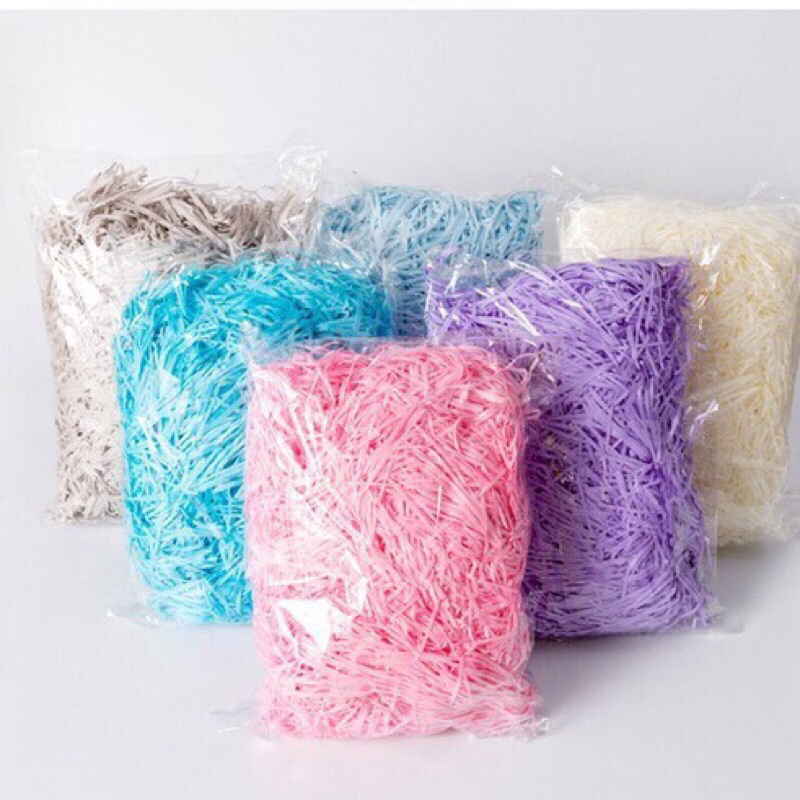 Giấy rơm trang trí hộp quà, Giấy sợi lót chống sốc 20g, 50g nhiều màu sắc Quà tặng ThuLyy.vn