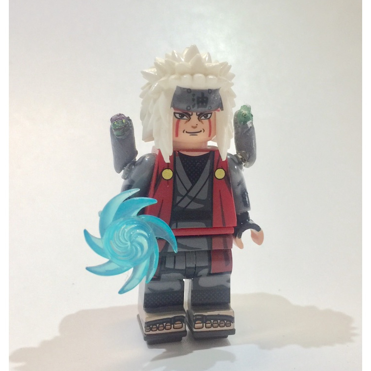 Nhân vật Minifigure Jiraiya+ 2 cóc bà và cóc ông dính lên vai+ full phụ kiện trong bộ Anime Naruto