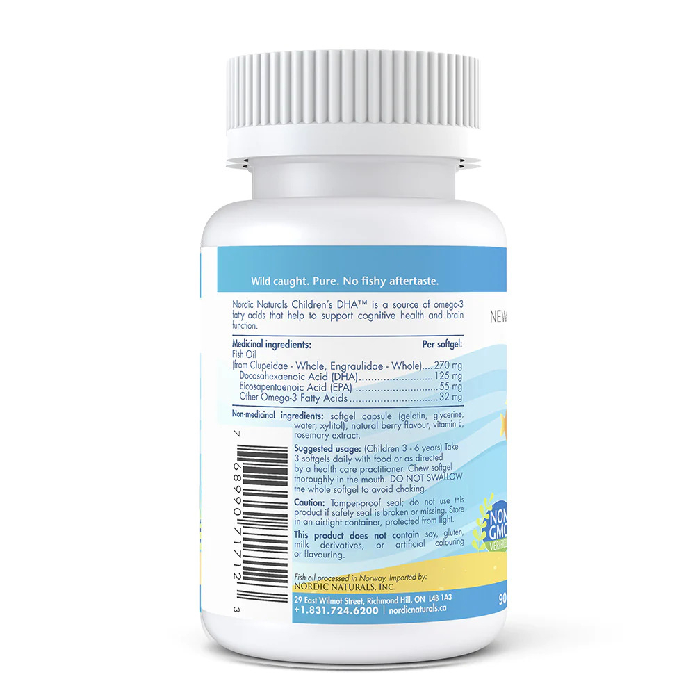 Viên Ngậm  Nordic Naturals Children's Bổ Sung DHA, Ngôn Ngữ, Trí Nhớ, Vóc Dáng, Đề Kháng, Thị Lực 180 Viên