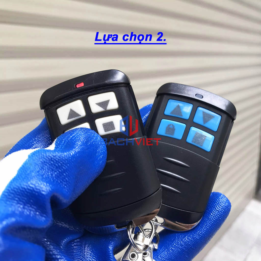 Điều khiển cửa cuốn MÃ GẠT sóng 433Mhz - Remote mở cửa cuốn chống nước tốt. Khóa Bách Việt