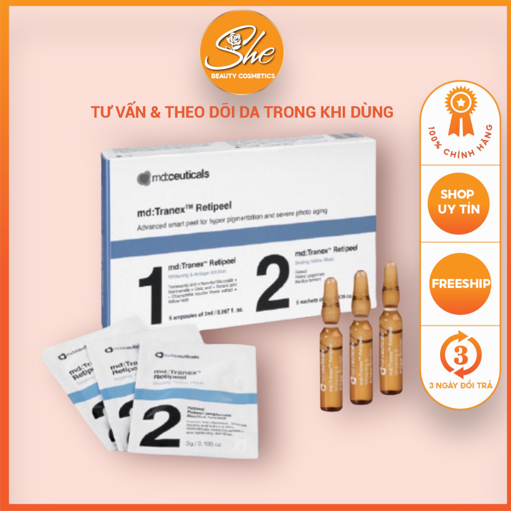 MD TRANEX RETIPEEL ,1 set thay da sinh học chuyên nghiệp