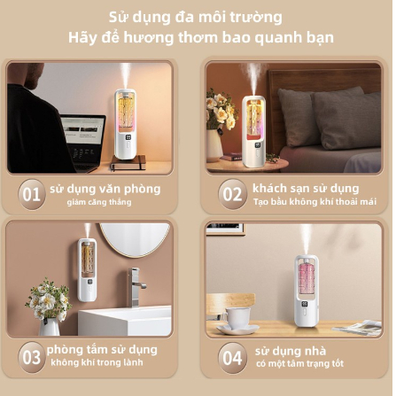 Máy xông tinh dầu tự động 5 chế độ xông hương thơm nhẹ dịu