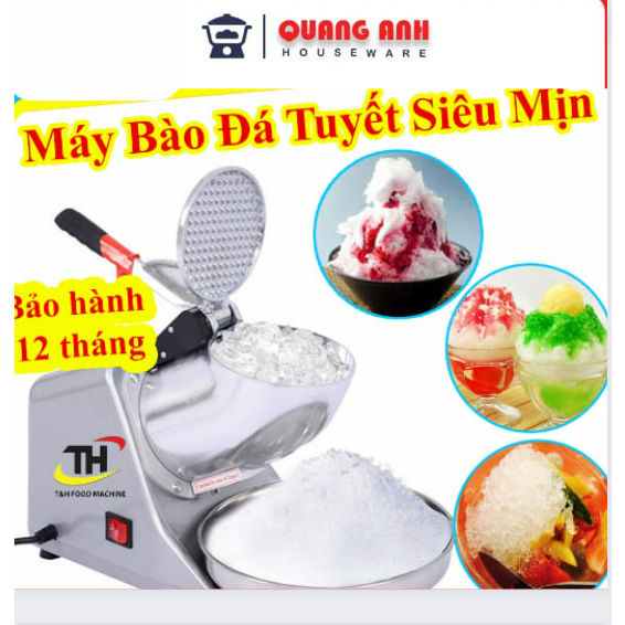 Máy Bào Đá Tuyết 2 Lưỡi Thế Hệ Mới Công suất 300W Xay Nhanh Hơn Mịn Hơn - Máy Xay Đá Bào Làm Sinh Tố, Nước Giải Khát