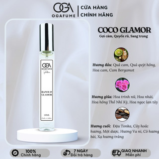 Tinh Dầu Nước Hoa Nữ Ogafume Coco Glamour Gợi cảm, Quyến rũ, Sang trọng 10ml