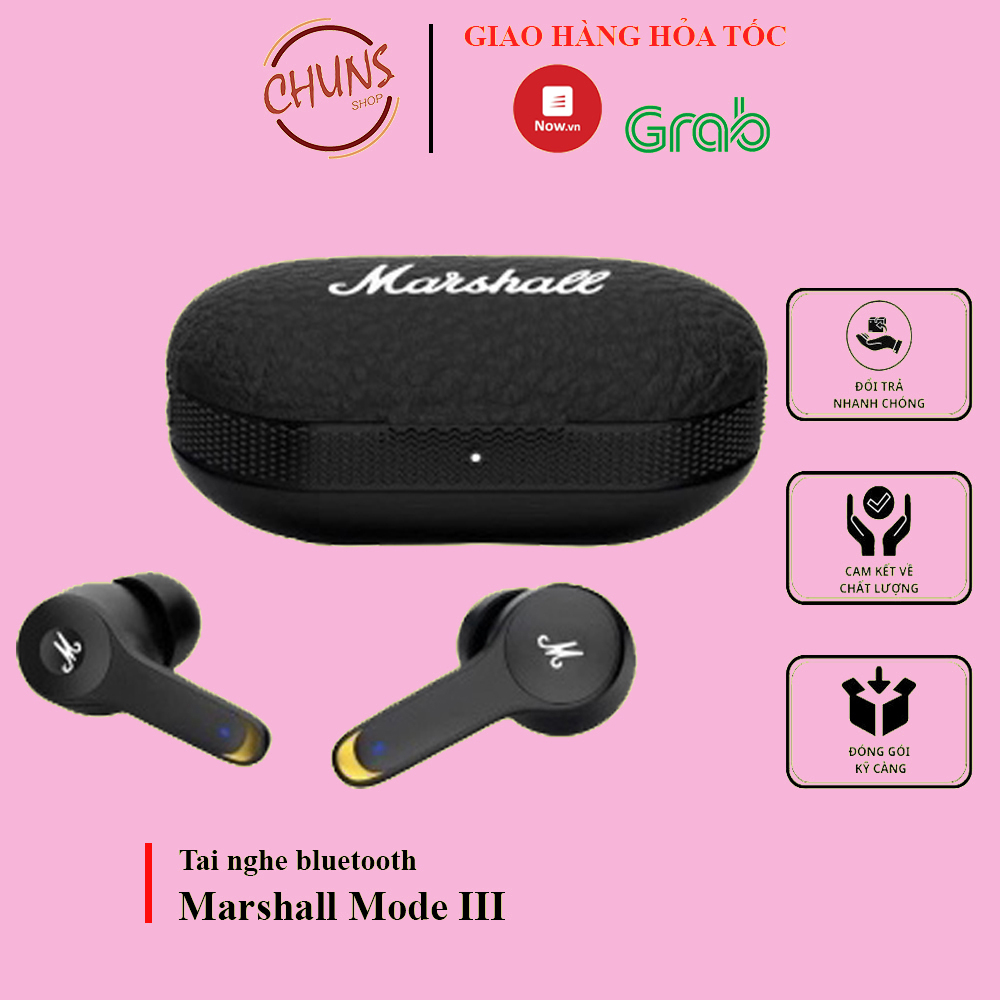 Tai nghe bluetooth MARSHALL MODE 3, Kiểu Dáng Hiện Đại, Bass Căng BẢO HÀNH 12 tháng