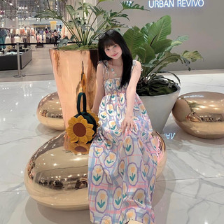 Đầm maxi nhún cute - order Thái