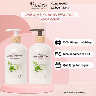 Bộ Dầu Gội Xả Amla Detox Giúp Tóc Chắc Khỏe Ngăn Ngừa Rụng Tóc