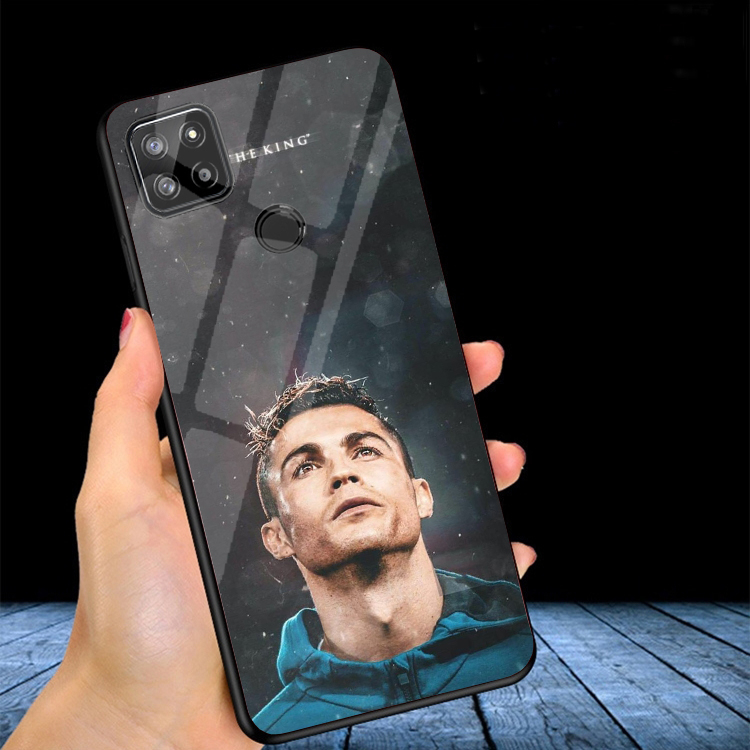 Ốp Lưng REALME C12, C15 ,C25, C25S,C21Y,C25Y Mặt lưng kính 3D cao cấp, in hình Cầu thủ bóng đá