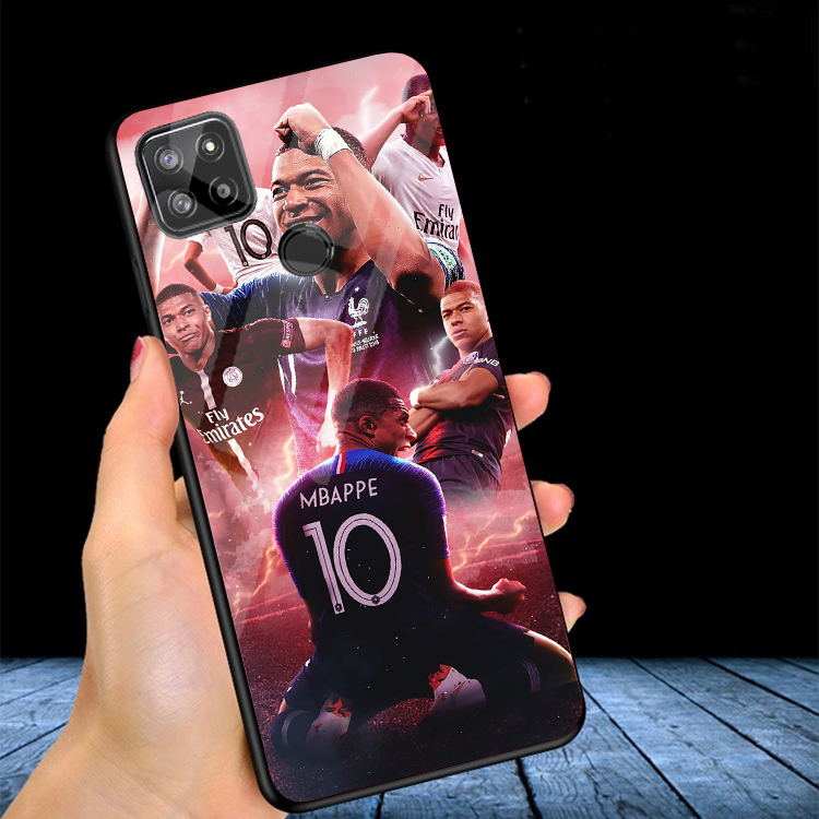 Ốp Lưng REALME C12, C15 ,C25, C25S,C21Y,C25Y Mặt lưng kính 3D cao cấp, in hình Cầu thủ bóng đá