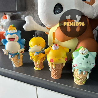 Mô hình Pokémon Kem ốc quế Đồ chơi Sưu tầm Psyduck Pikachu Bulbasaur Snorby