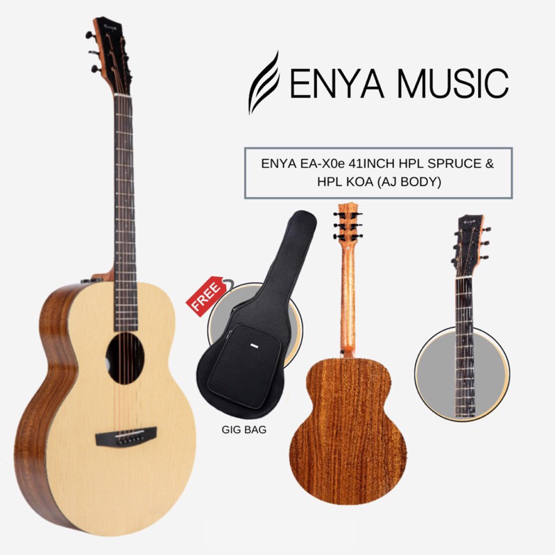 Đàn Guitar Acoustic Enya EM-X1 Pro/EM-X1 Pro EQ Cao Cấp Chính Hãng Đầy Đủ Phụ Kiện