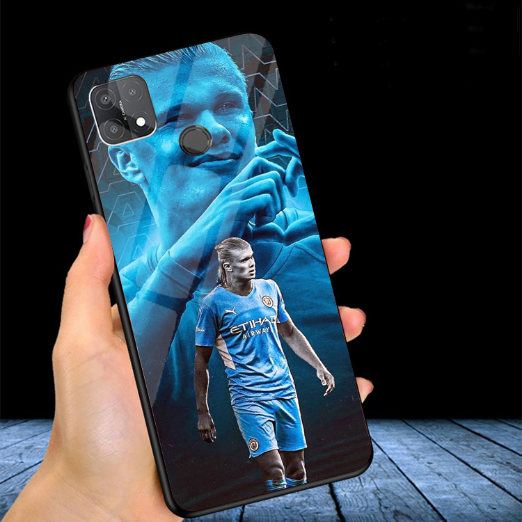 Ốp Lưng OPPO A15/A15s Mặt lưng kính 3D cao cấp, in hình Cầu thủ bóng đá