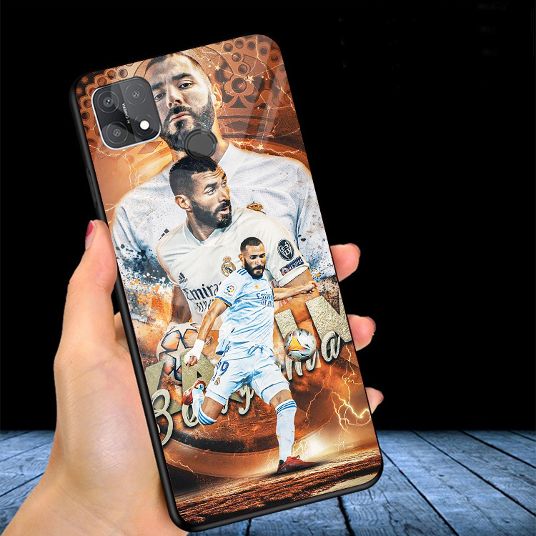 Ốp Lưng OPPO A15/A15s Mặt lưng kính 3D cao cấp, in hình Cầu thủ bóng đá