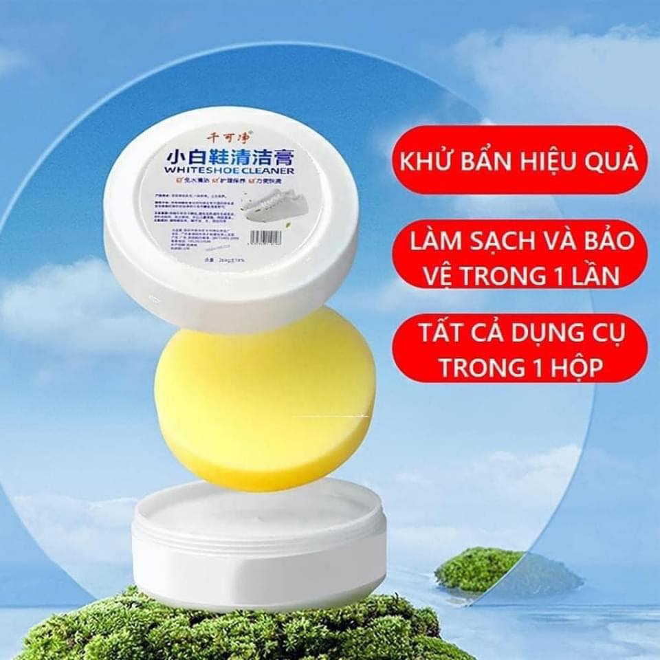 Kem tẩy trắng Giày, sáp vệ sinh giày, ba lo, túi sách, ghế sofa da không cần nước