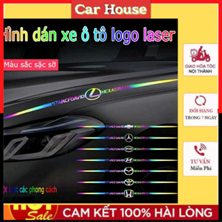   Hàng hot 2023  Tem Decal Dán Trang Trí Xe Ô Tô Laser Phản Quang Biểu Tượng "STARCFDAVID - Logo Hãng Xe - HEXAGRAM" 