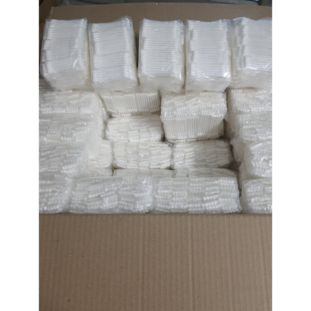 Tăm bông khách sạn, nhà nghỉ , loại 5 que[combo 100 tép)