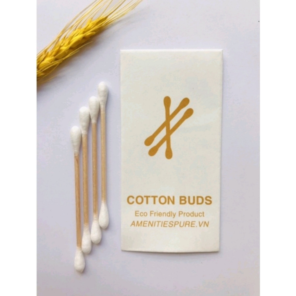 Tăm bông khách sạn, nhà nghỉ , loại 5 que[combo 100 tép)