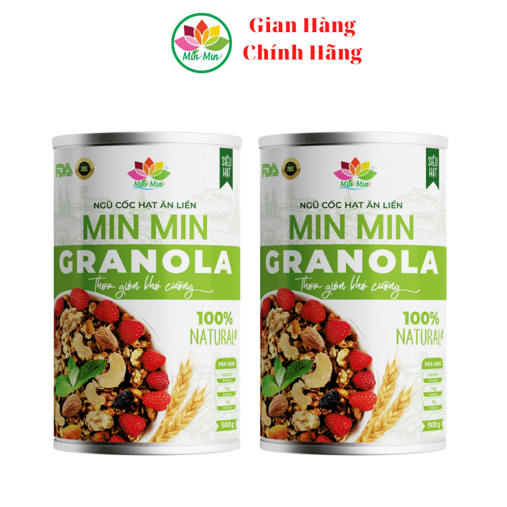 Ngũ Cốc Dinh Dưỡng Lợi Sữa MIN MIN _ Ngũ Cốc Ăn Liên Granloa Min Min (1hộp 500gr)