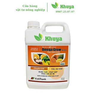 Phân bón lá sinh học Vĩnh Thạnh OmegaGrow 5-1-1 Fish Emulsion 5 lít Bung chồi - Phát đọt - Phục hồi rễ
