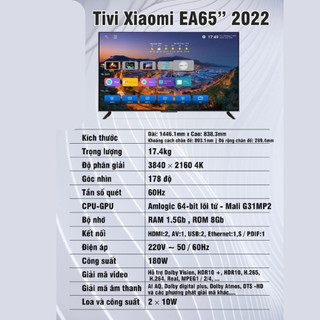 Tivi 4K Xiaomi EA65