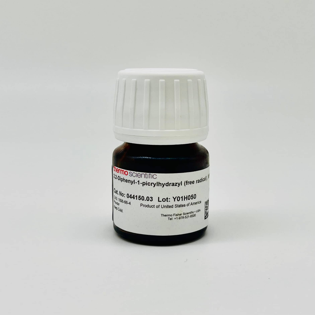 Hóa chất 2,2-Diphenyl-1-picrylhydrazyl 95% (DPPH, Alfa, Cas 1898-66-4)(Bảo quản lạnh)